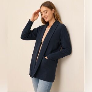 Pact Women’s Airplane Wrap Cardigan in Midnight Blue Size XS/S. NWT